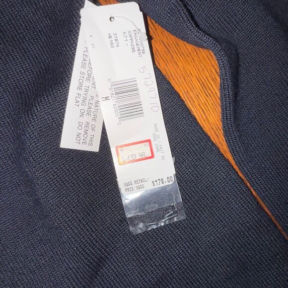 Jones New York 100% Merino Wool Black Sweater w/ Sequin Trim — Size M — New w/ T - Picture 16 of 16